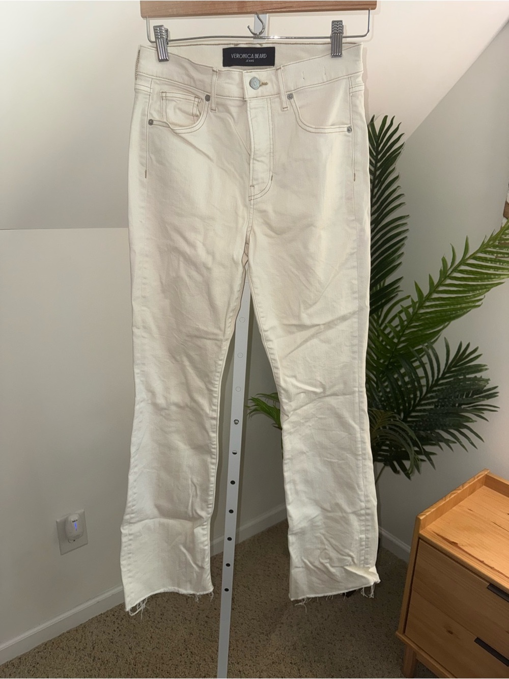 Veronica Beard Cameron mid-rise bootcut‎ jeans - Women - Ecru Jeans 27